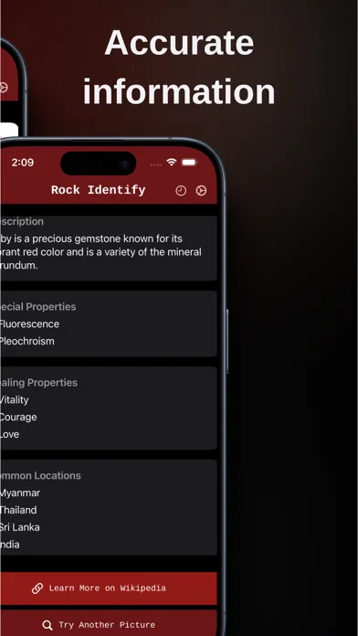Capturas de tela do Gem Identifier: RockIdentify