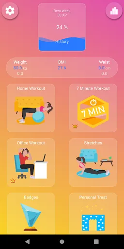 Home Workouts - EasyFit 스크린샷