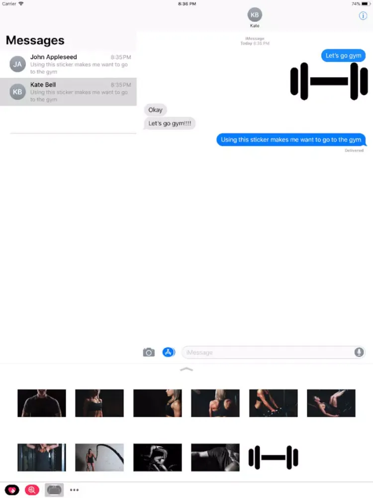 Captures d'écran de Workout Sticker iPad 