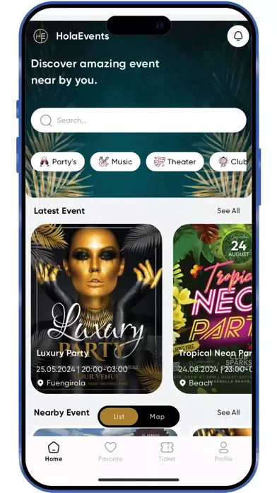 HolaEvents - Events Near You スクリーンショット