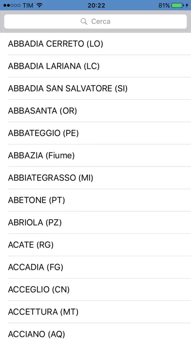 Captures d'écran de Codice Fiscale Italia