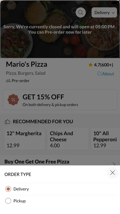 Скриншоты Marios Pizza.