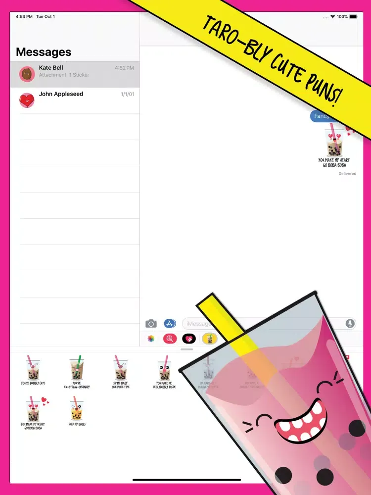 In Good Pun Bubble Tea iPad  سکرین شاٹس
