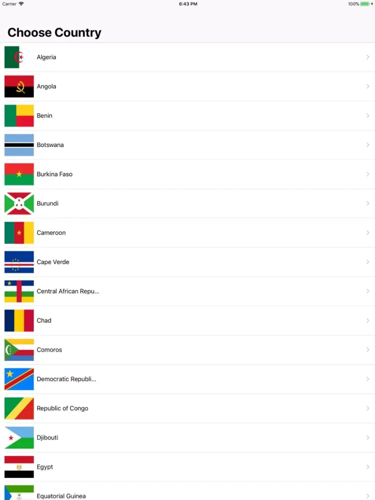 African Anthems iPad  Screenshots