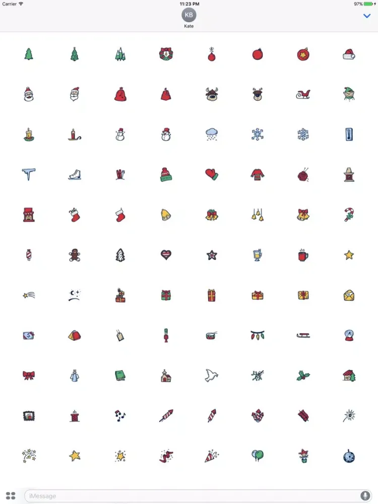 صور Christmas and New Year iMessage Stickers iPad 
