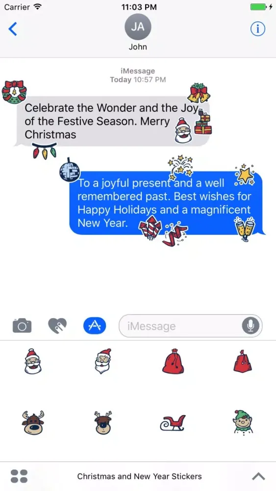 صور Christmas and New Year iMessage Stickers