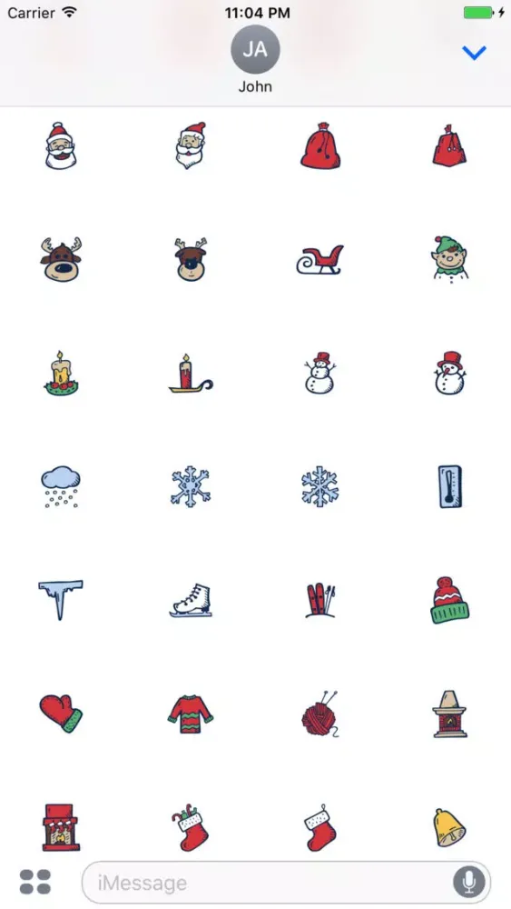 صور Christmas and New Year iMessage Stickers