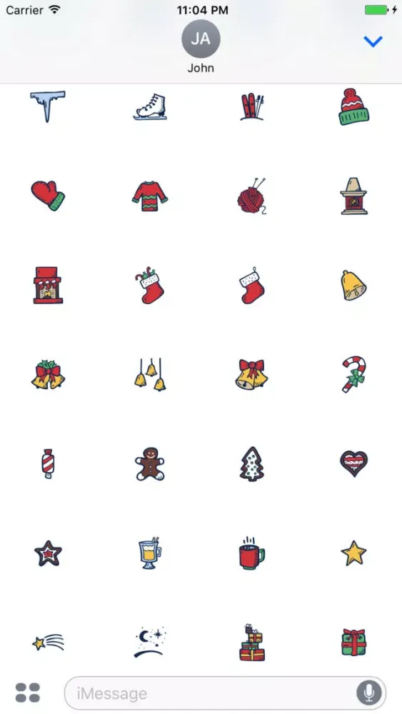 صور Christmas and New Year iMessage Stickers