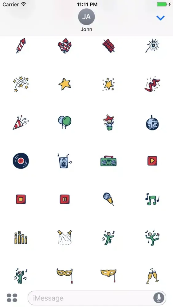 صور Christmas and New Year iMessage Stickers