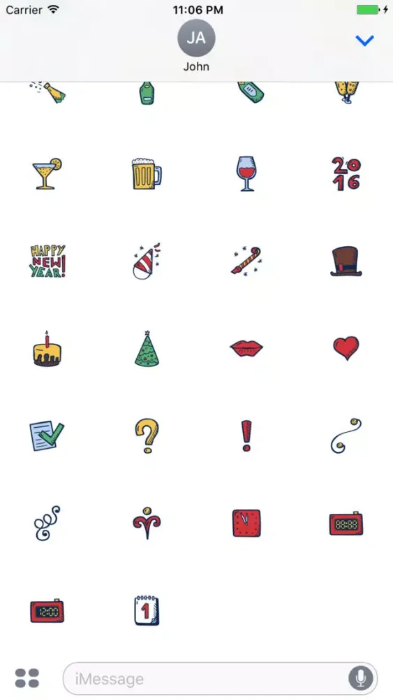 صور Christmas and New Year iMessage Stickers