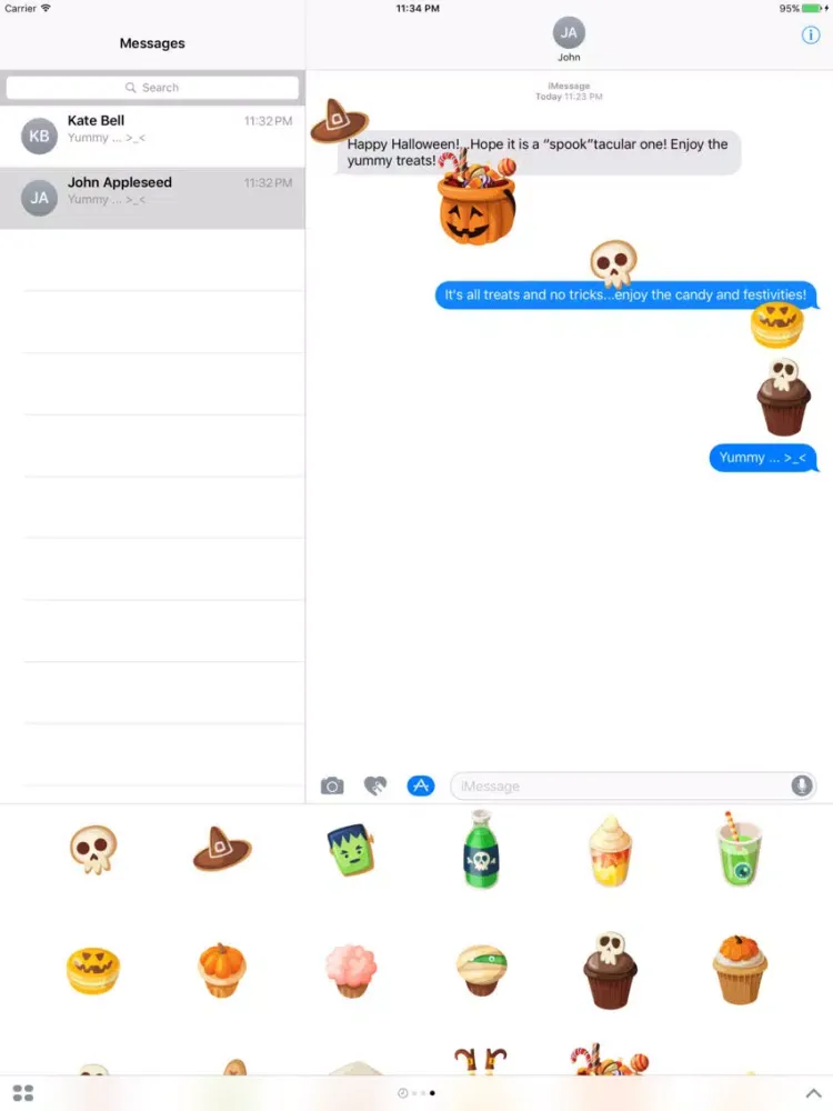 Zrzuty ekranu Halloween Treats Stickers iPad 