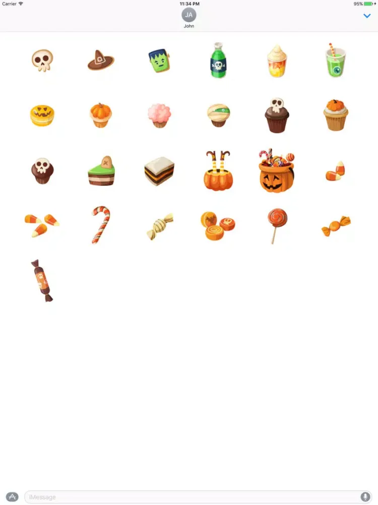 Zrzuty ekranu Halloween Treats Stickers iPad 