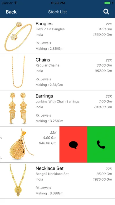 Captures d'écran de JewelsXchange