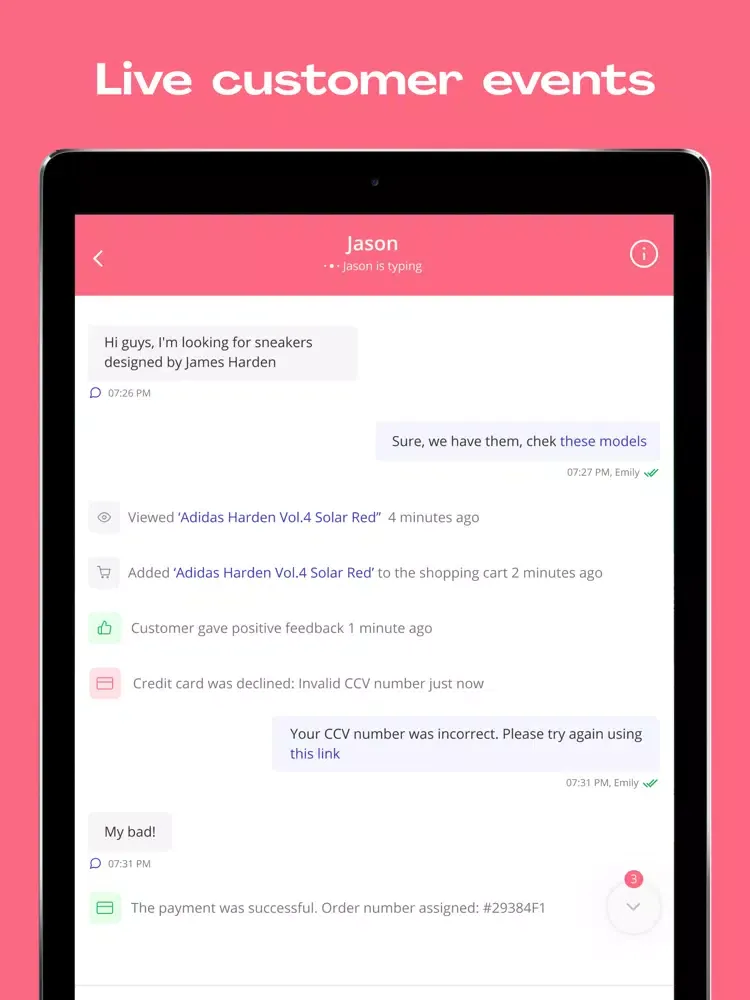 Markeaze - eCommerce LiveChat iPad 应用截图