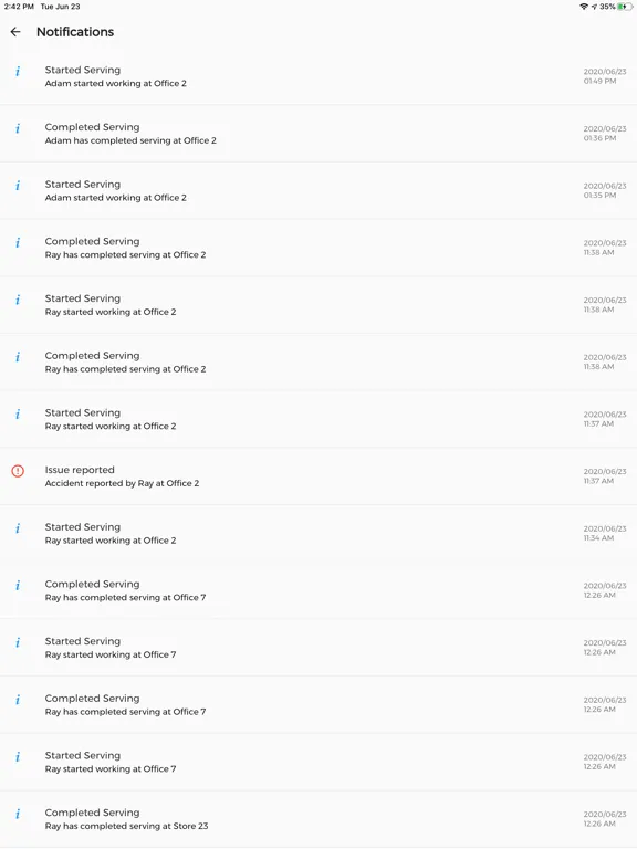 Marker Admin iPad  스크린샷