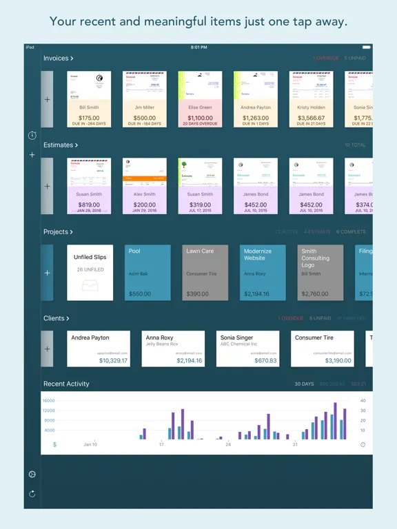 Billings Pro - Time & Invoice iPad 應用截圖