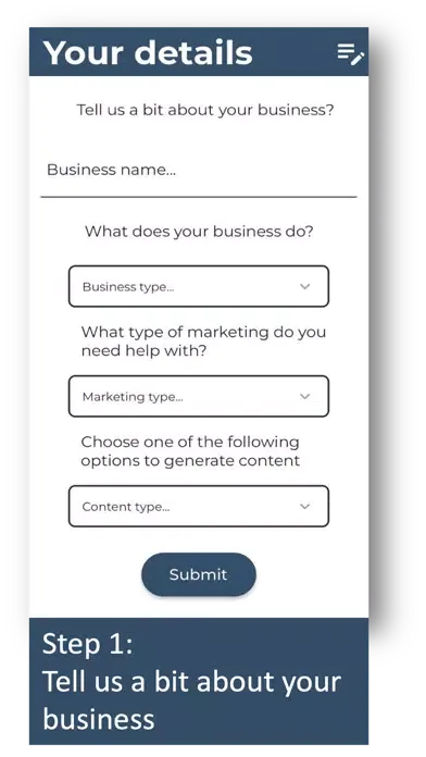 Tangkapan layar BizWiz - Ai Marketing App