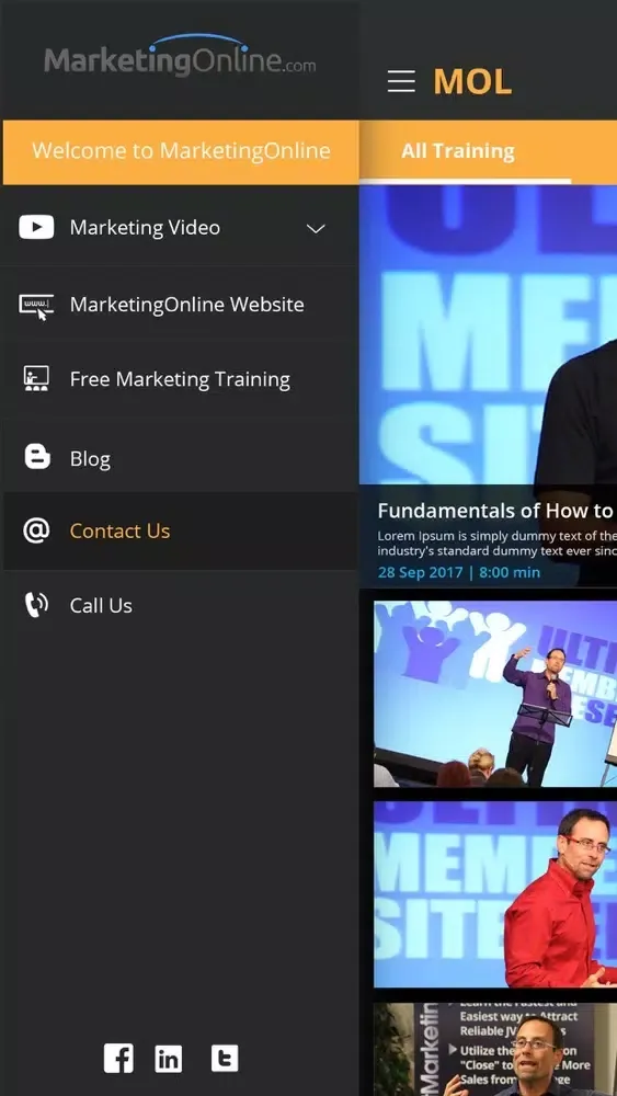 Zrzuty ekranu Marketing Online
