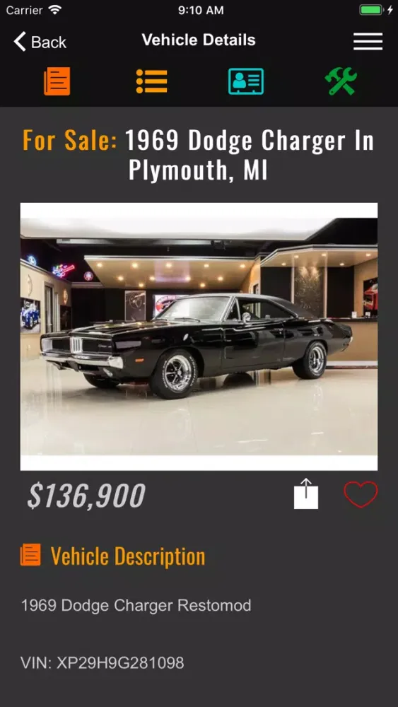 Capturas de pantalla de ClassicCars.com Marketplace