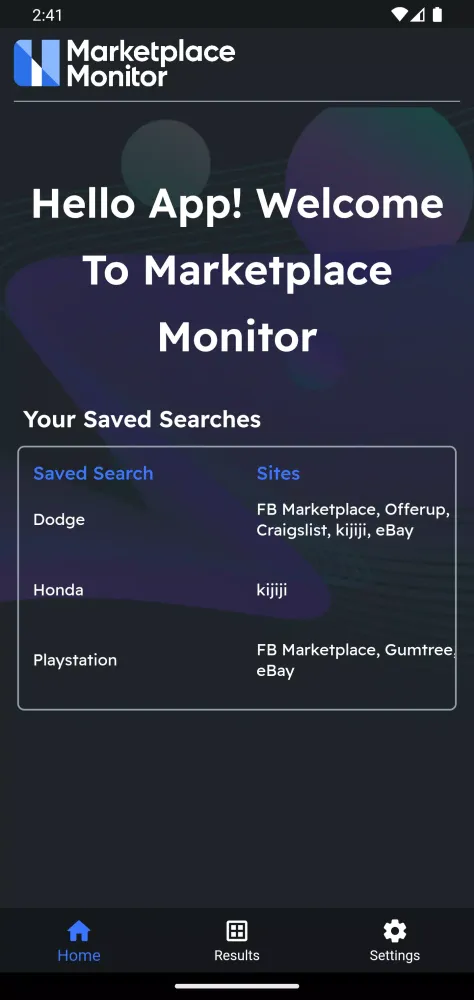 ภาพหน้าจอของ Marketplace Monitor