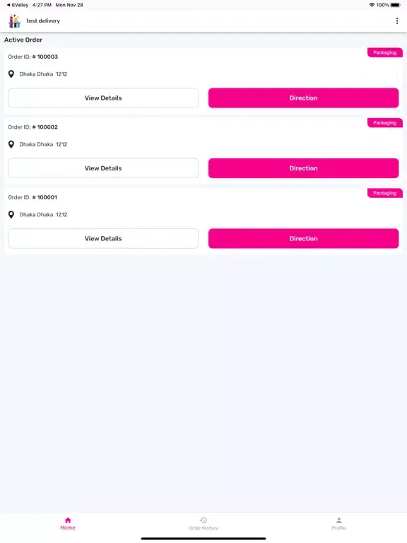 Ảnh chụp màn hình của PaHoy Driver iPad 