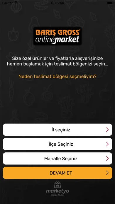 Capturas de pantalla de Barış Gross Market
