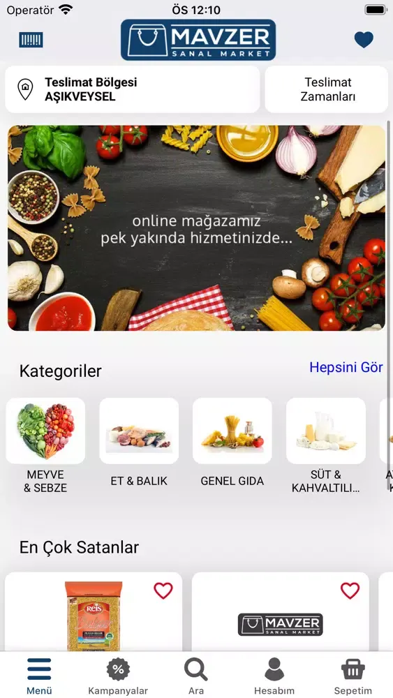 Ảnh chụp màn hình của Mavzer Toplu Tüketim