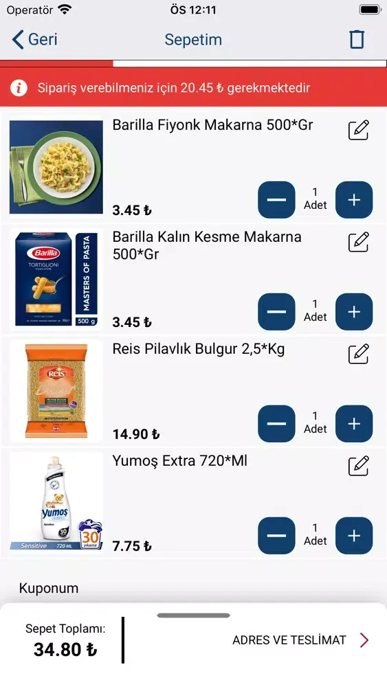 Ảnh chụp màn hình của Mavzer Toplu Tüketim
