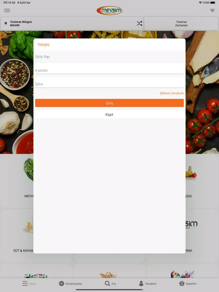 Mevsim Market iPad 應用截圖