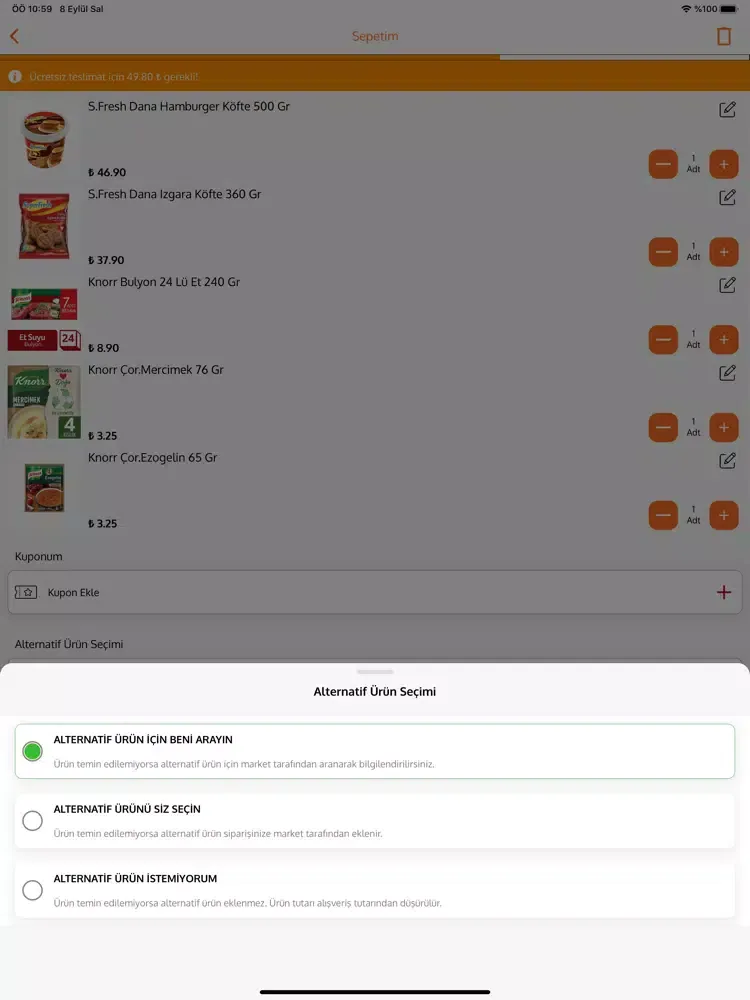 Mevsim Market iPad 應用截圖