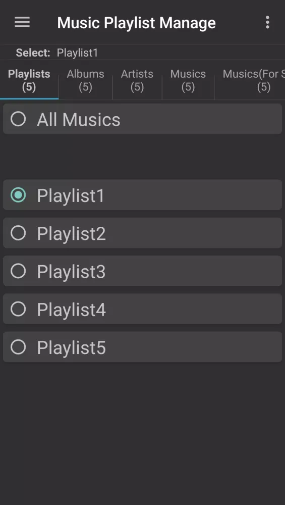 Music Playlist Manage Screenshots