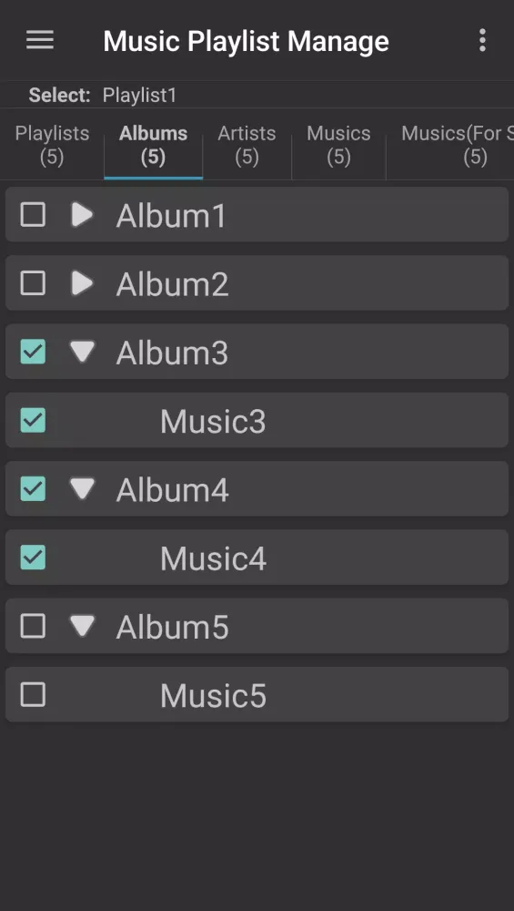 Music Playlist Manage Screenshots
