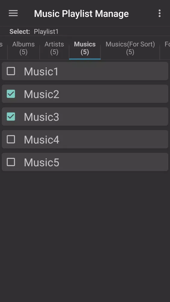 Music Playlist Manage Screenshots
