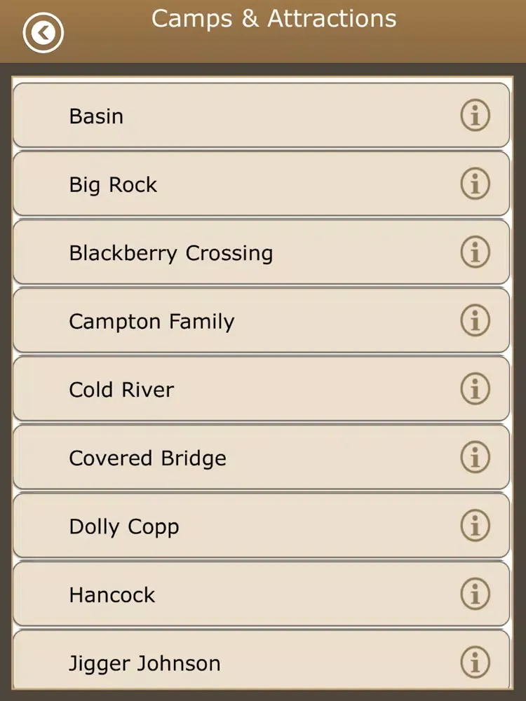 New Hampshire Camps Guide iPad  Screenshots