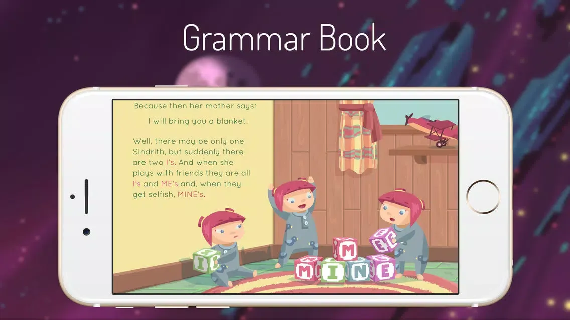 ภาพหน้าจอของ English Grammar Quizzes for Kids : Test for reading & writing