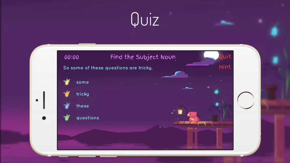 ภาพหน้าจอของ English Grammar Quizzes for Kids : Test for reading & writing