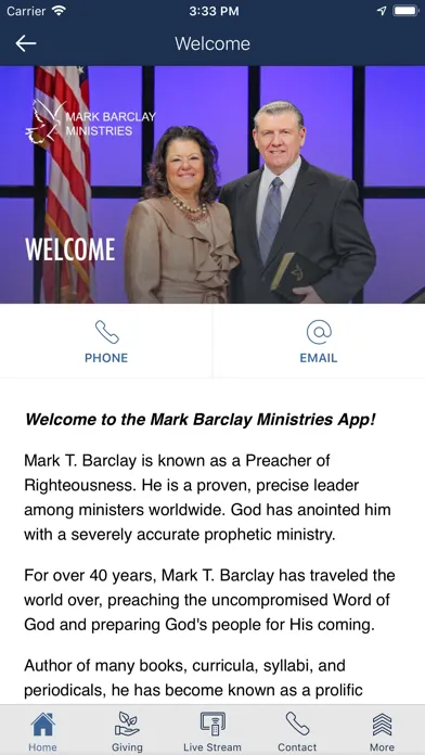Capturas de pantalla de Mark Barclay Ministries