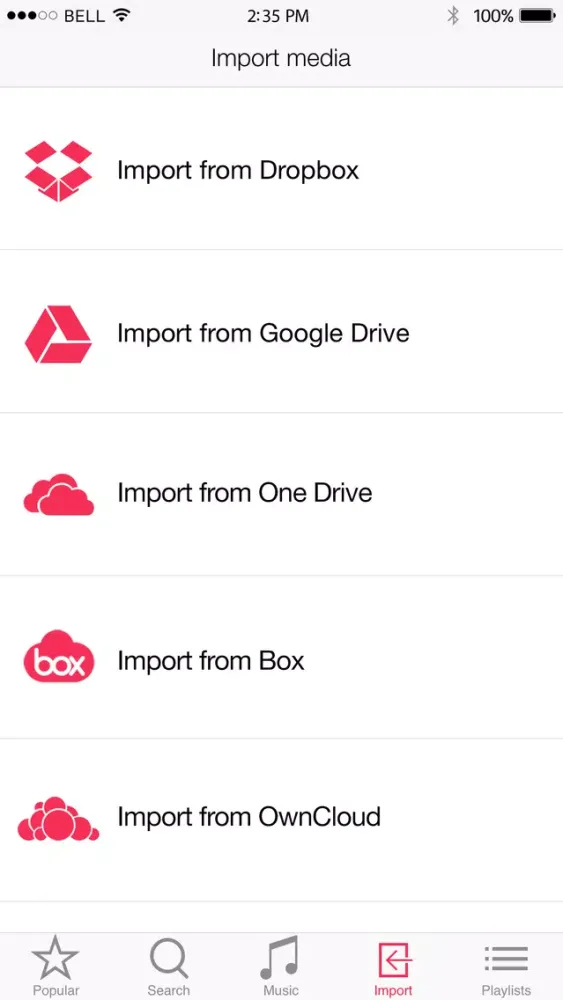 Capturas de tela do Cloudify - Free Music Mp3 Player & Playlist Manager for Dropbox and Google Drive
