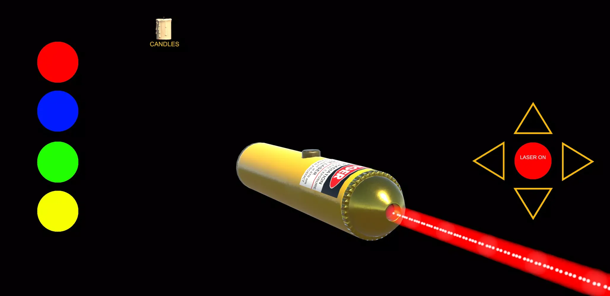ภาพหน้าจอของ Laser Pointer Simulator 3D