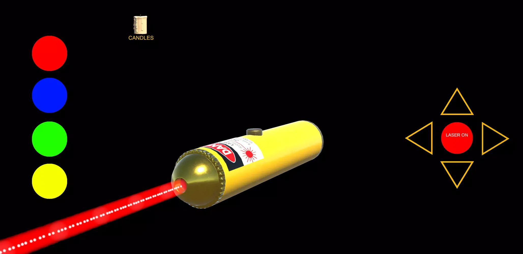 ภาพหน้าจอของ Laser Pointer Simulator 3D