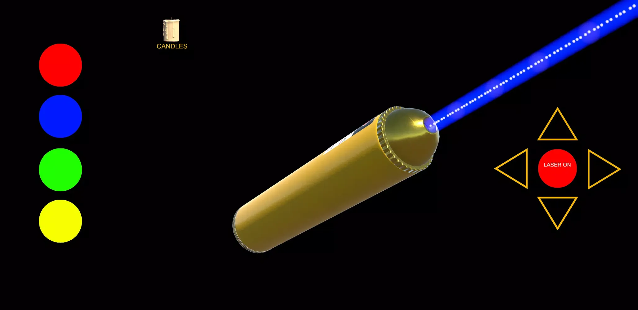 ภาพหน้าจอของ Laser Pointer Simulator 3D