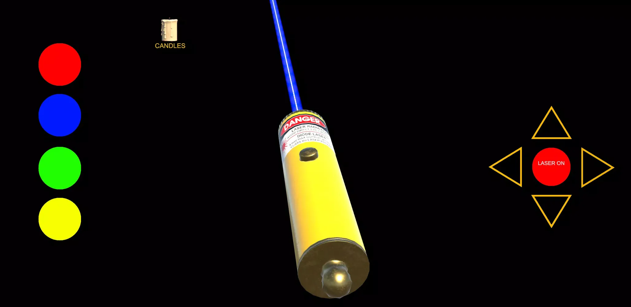 ภาพหน้าจอของ Laser Pointer Simulator 3D