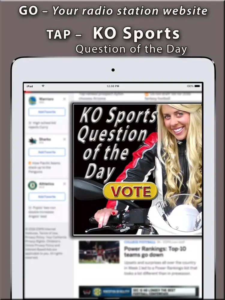 Radio Question of the Day: Sports, Food, Culture… iPad  Screenshots