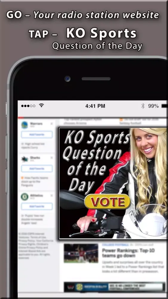 Radio Question of the Day: Sports, Food, Culture… Screenshots