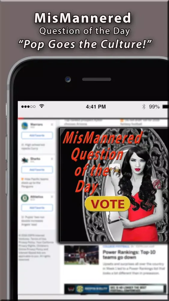 Radio Question of the Day: Sports, Food, Culture… Screenshots