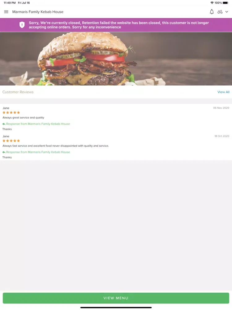 Скриншоты Marmaris Family Kebab House iPad 