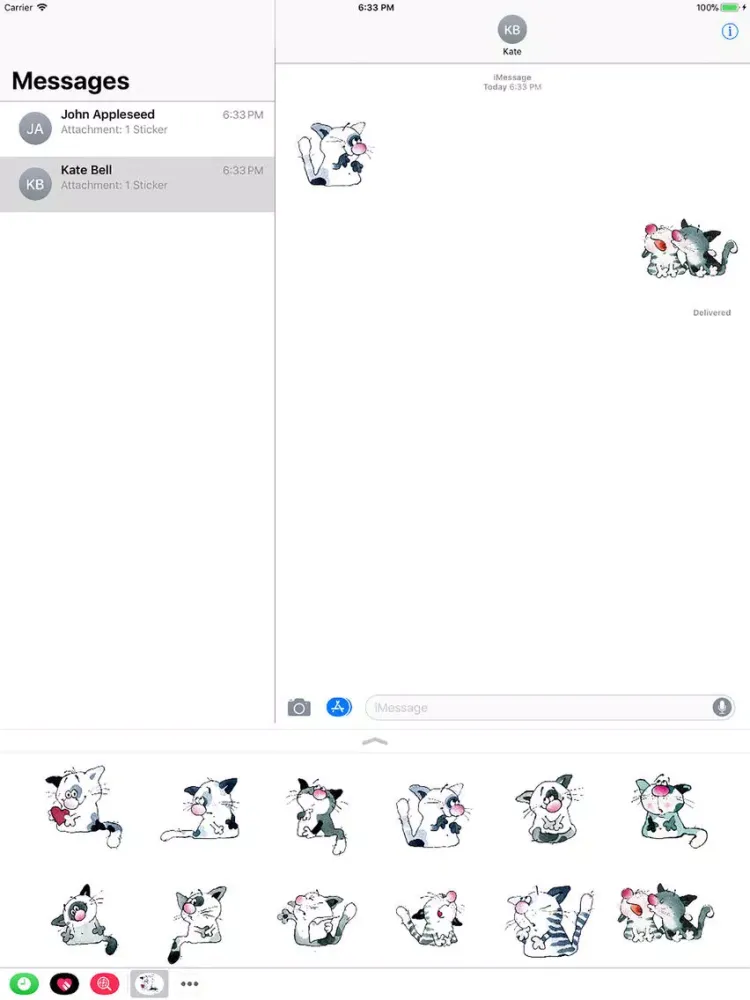 Cat Stickers for every Day iPad  Screenshots