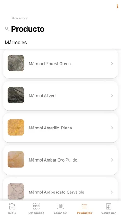 Capturas de tela do Catálogo Puente