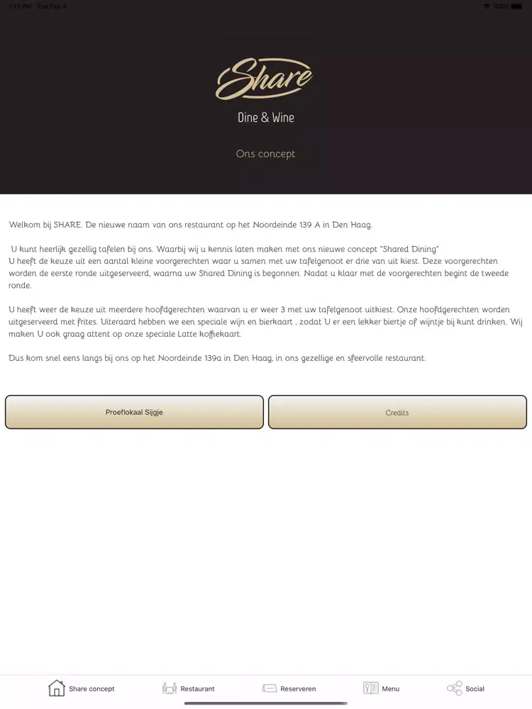 Capturas de tela do Share Dine & Wine iPad 