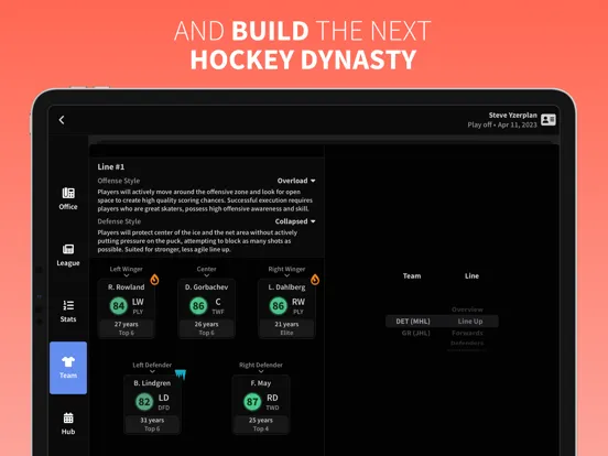 Puck Drop 2: Hockey Manager iPad 应用截图